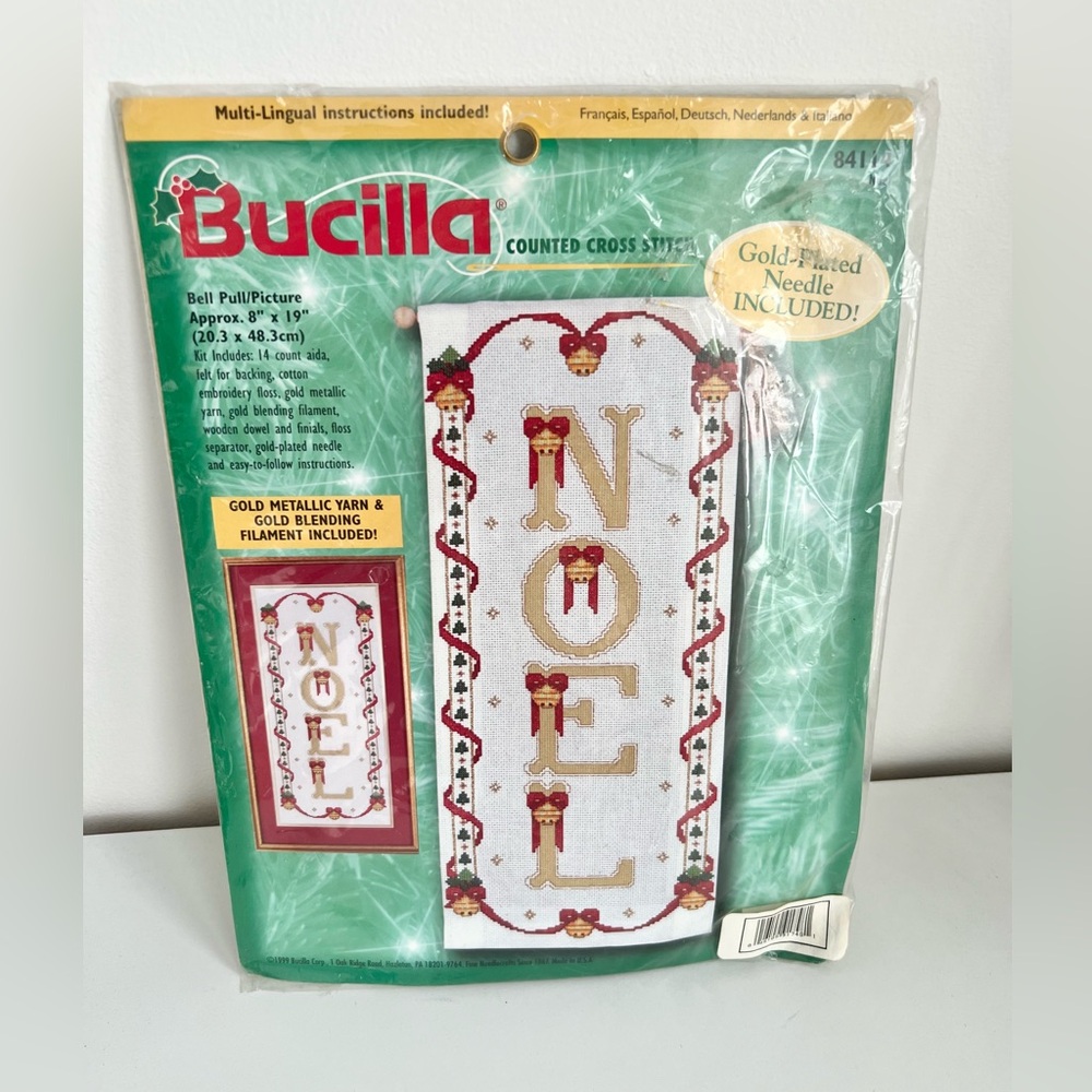 BUCILLA Counted Cross Stitch Kit #8411 Christmas NOEL Picture 9” x 18”